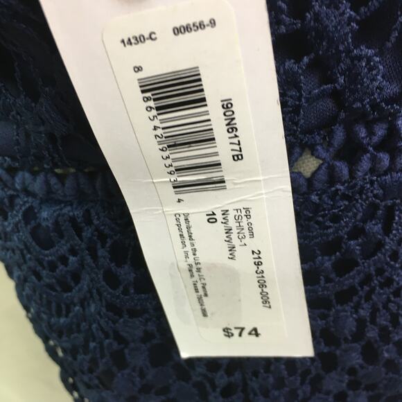 Premier Amour Lace Halter Dress Navy 10 - Picture 9 of 16